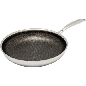 HENSSLERS Edelstahlpfanne - 28cm, Wabenstruktur, Antihaft - Für alle Herde HENSSLERS Edelstahlpfanne - 28cm, Wabenstruktur, Antihaft - Für alle Herde