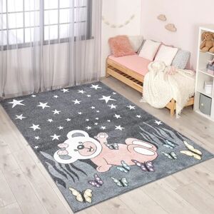 Carpet City Kinderteppich Anime - 160x230cm, Grau, Modern, Sicher Carpet City Kinderteppich Anime - 160x230cm, Grau, Modern, Sicher