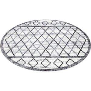 CARPET CITY YOUNG964 Runder Grauer Moderner Geometrischer Teppich - Teppich CARPET CITY YOUNG964 Runder Grauer Moderner Geometrischer Teppich - Teppich