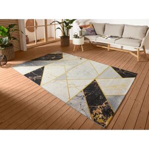Hanse Home Noble Outdoor Teppich - 80x165 cm - Schwarz Grau Gold Hanse Home Noble Outdoor Teppich - 80x165 cm - Schwarz Grau Gold