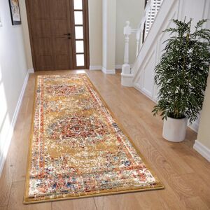 Hanse Home Maderno Gold Rug - Oriental, Short Pile, 80x240cm Hanse Home Maderno Gold Rug - Oriental, Short Pile, 80x240cm