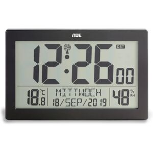 ADE XL-Funkwanduhr - Funkuhr mit Thermometer & Hygrometer ADE XL-Funkwanduhr - Funkuhr mit Thermometer & Hygrometer