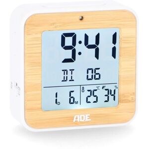 ADE - CK2112 - Bambus - Weiß - Digitaler Wecker ADE - CK2112 - Bambus - Weiß - Digitaler Wecker