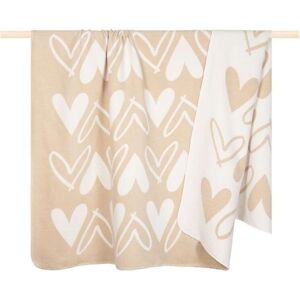 PAD Heart Beigefarbene Wohndecke - Wendbar 150x200cm PAD Heart Beigefarbene Wohndecke - Wendbar 150x200cm