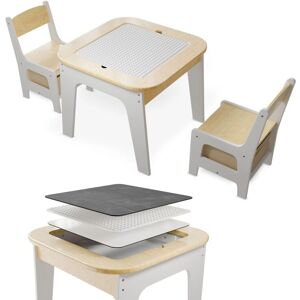 Juskys Ensemble de Mobilier pour Enfants - Table et Chaises Naturels - Publicité Juskys Ensemble de Mobilier pour Enfants - Table et Chaises Naturels - Publicité