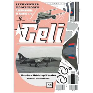 GELI - Harrier - 1:33 échelle - Modèle en carton - Publicité GELI - Harrier - 1:33 échelle - Modèle en carton - Publicité