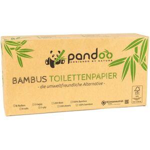 Pandoo Bambus-Toilettenpapier - 3-lagig, 8 Rollen Pandoo Bambus-Toilettenpapier - 3-lagig, 8 Rollen