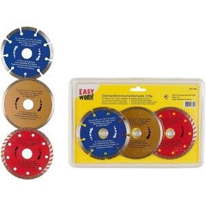 Ensemble de Disques Diamantés EASY WORK - 115mm, Segments & Bords Fermés - Pour Pierre & Béton - Publicité Ensemble de Disques Diamantés EASY WORK - 115mm, Segments & Bords Fermés - Pour Pierre & Béton - Publicité