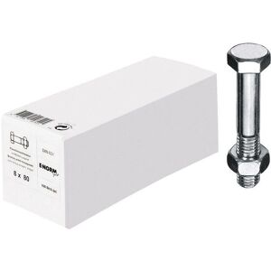 E-NORMpro Bullone M16 x 100 mm con Dado - Testa esagonale - Zincato E-NORMpro Bullone M16 x 100 mm con Dado - Testa esagonale - Zincato