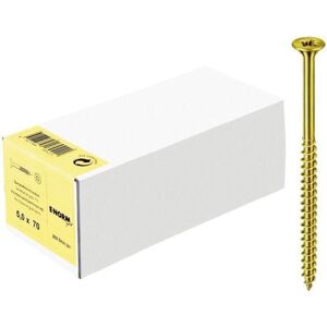 Viti in legno E-NORMpro gialle zincate - 4,5x70/42mm - Testa svasata PZ - 200 pezzi Viti in legno E-NORMpro gialle zincate - 4,5x70/42mm - Testa svasata PZ - 200 pezzi