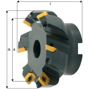 FP Cara de Pulido 45° - Enfriamiento Interno, 6 Dientes, Ø 100mm - Herramienta de Pulido FP Cara de Pulido 45° - Enfriamiento Interno, 6 Dientes, Ø 100mm - Herramienta de Pulido