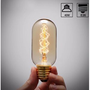 Linghhang T45 Edison 40W spiral tungsten lamp - 220V Linghhang T45 Edison 40W spiral tungsten lamp - 220V