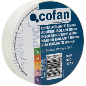 Generic - PVC Electrical Tape - White - 19mmx20m Generic - PVC Electrical Tape - White - 19mmx20m