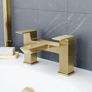 Nes Home - Modern - Brushed Brass - Square - Bath Filler Tap Nes Home - Modern - Brushed Brass - Square - Bath Filler Tap