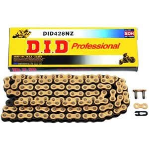 D.I.D 428nz Drive Chain - Gold & Black - 128 Links - Motorcycle Chain D.I.D 428nz Drive Chain - Gold & Black - 128 Links - Motorcycle Chain