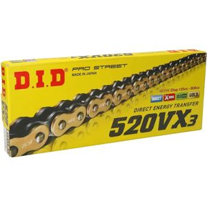 D.I.D 520VX3 Goud & Zwart Ketting - Drive Chain D.I.D 520VX3 Goud & Zwart Ketting - Drive Chain