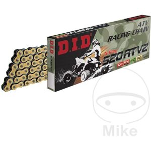 Chaîne de moto DID 520atv2 Or / Noir - 86 maillons - Publicité Chaîne de moto DID 520atv2 Or / Noir - 86 maillons - Publicité
