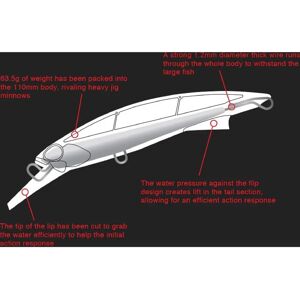 Duo Rough Trail Blazin 110mm 64g Sinking Lure - Fishing Duo Rough Trail Blazin 110mm 64g Sinking Lure - Fishing