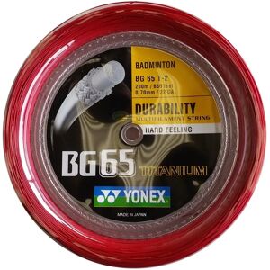 String per Badminton Yonex Bg 65 Titanium 200 M - Rosso String per Badminton Yonex Bg 65 Titanium 200 M - Rosso