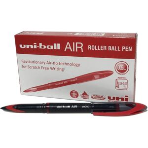 Uni-Ball Tinta Líquida Impermeable Micro Rollerball - Rojo - Pack de 12 Uni-Ball Tinta Líquida Impermeable Micro Rollerball - Rojo - Pack de 12