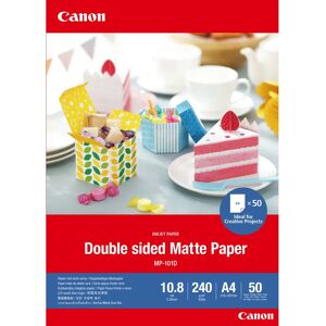 Papier photo mat double face Canon MP-101D - A4 50 feuilles - Publicité Papier photo mat double face Canon MP-101D - A4 50 feuilles - Publicité
