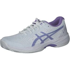 Chaussures de Tennis Asics Gel-Game 9 Clay - Blanc, Violet - Publicité Chaussures de Tennis Asics Gel-Game 9 Clay - Blanc, Violet - Publicité