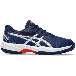 Chaussures de tennis pour juniors Asics Gel-Game 9 GS Clay/OC - Bleu et blanc - Publicité Chaussures de tennis pour juniors Asics Gel-Game 9 GS Clay/OC - Bleu et blanc - Publicité