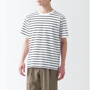 Muji - Cotton Jersey - Grey Stripes - Men - T-shirt Muji - Cotton Jersey - Grey Stripes - Men - T-shirt