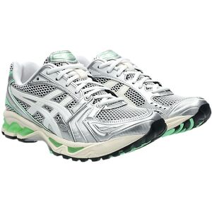 Asics Gel-Kayano 14 Blanc/Menthol - Chaussures de course - Publicité Asics Gel-Kayano 14 Blanc/Menthol - Chaussures de course - Publicité