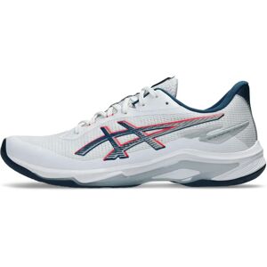 Asics Netburner Ballistic FF 4 - White/Mako Blue - Indoor Badminton & Squash Shoes Asics Netburner Ballistic FF 4 - White/Mako Blue - Indoor Badminton & Squash Shoes