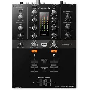 Mixer de áudio Pioneer DJM-250MK2 - 2 canais, placa de som, efeitos Mixer de áudio Pioneer DJM-250MK2 - 2 canais, placa de som, efeitos