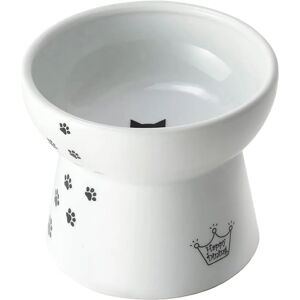 Necoichi White Raised Cat Food Bowl - Comfort & Spill Prevention Necoichi White Raised Cat Food Bowl - Comfort & Spill Prevention