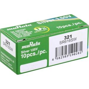 Murata SR616SW Silberoxid Batterie - 10er Pack Murata SR616SW Silberoxid Batterie - 10er Pack