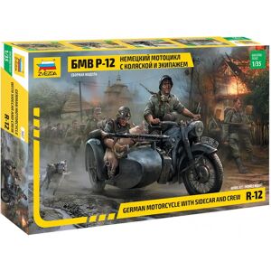 Zvezda Moto allemand WWII BMW R 12 avec side-car - Kit militaire - Publicité Zvezda Moto allemand WWII BMW R 12 avec side-car - Kit militaire - Publicité