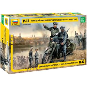 Zvezda Motocyclette R12 allemande WWII & 2 motards - Maquette militaire - Publicité Zvezda Motocyclette R12 allemande WWII & 2 motards - Maquette militaire - Publicité