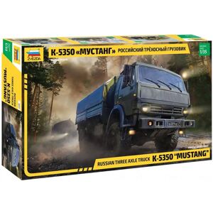 Zvezda Kamaz Lastbil med 3 Axlar Modell - Militärt fordon - 1:35 Zvezda Kamaz Lastbil med 3 Axlar Modell - Militärt fordon - 1:35