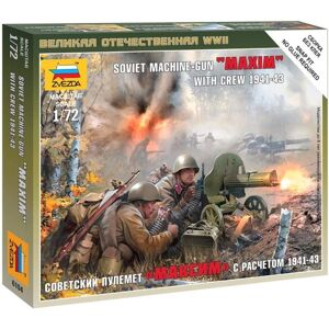 Zvezda Sovjet Machinegeweer Maxim met bemanning - Historische figuren Zvezda Sovjet Machinegeweer Maxim met bemanning - Historische figuren