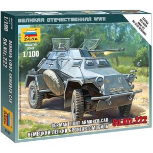 Zvezda Deutscher Leichter Panzerwagen Sd.Kfz.222 - Militärmodellbausatz - 1:100 Zvezda Deutscher Leichter Panzerwagen Sd.Kfz.222 - Militärmodellbausatz - 1:100