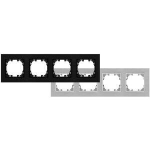 Iluminashop - WLUX 4-Mod Aluminum - Nero - Mounting Frame Iluminashop - WLUX 4-Mod Aluminum - Nero - Mounting Frame