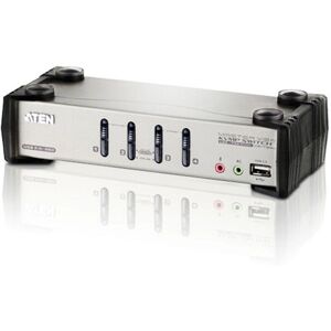 Interrupteur KVM USB 4 Ports ATEN CS1734B - Noir - Publicité Interrupteur KVM USB 4 Ports ATEN CS1734B - Noir - Publicité