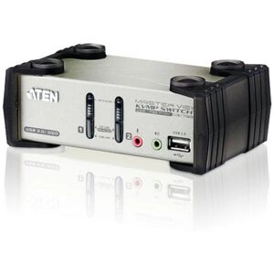 ATEN CS1732B - Interruptor KVM de 2 Puertos con Audio y USB - Negro ATEN CS1732B - Interruptor KVM de 2 Puertos con Audio y USB - Negro