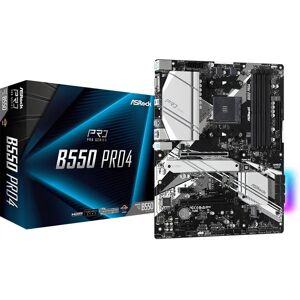 ASRock B550 Pro4 AMD Motherboard - Dual M.2, RGB, PCIe 4.0 ASRock B550 Pro4 AMD Motherboard - Dual M.2, RGB, PCIe 4.0