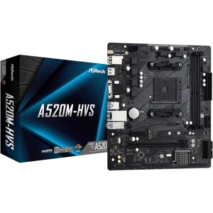 Asrock A520m-Hvs - Motherboard - Micro Atx - Socket Am4 - AMD A520 - Schwarz Asrock A520m-Hvs - Motherboard - Micro Atx - Socket Am4 - AMD A520 - Schwarz