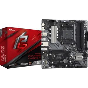 Asrock B550M Phantom Gaming 4 - Motherboard - Micro ATX - AMD B550 - Socket AM4 - Black Asrock B550M Phantom Gaming 4 - Motherboard - Micro ATX - AMD B550 - Socket AM4 - Black
