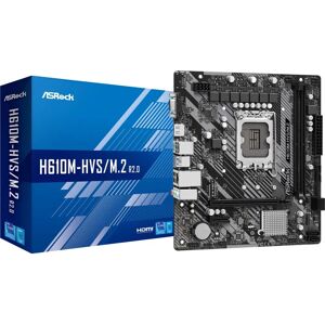 Asrock H610M-HVS/M.2 R2.0 - Motherboard - Micro ATX - LGA1700 - H610 Asrock H610M-HVS/M.2 R2.0 - Motherboard - Micro ATX - LGA1700 - H610
