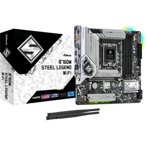 ASRock B760M Steel Legend WiFi - Micro ATX Motherboard with DDR5, PCIe 5.0, WiFi 6E ASRock B760M Steel Legend WiFi - Micro ATX Motherboard with DDR5, PCIe 5.0, WiFi 6E