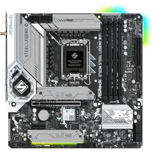 ASRock B760M Steel Legend WiFi - Micro ATX Moederbord met DDR5, PCIe 5.0, WiFi 6E ASRock B760M Steel Legend WiFi - Micro ATX Moederbord met DDR5, PCIe 5.0, WiFi 6E