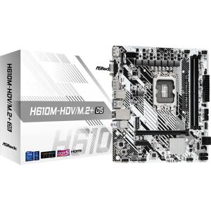 Asrock H610M-HDV/M.2+ D5 Micro ATX Motherboard - Intel H610 Asrock H610M-HDV/M.2+ D5 Micro ATX Motherboard - Intel H610