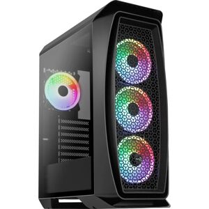 Aerocool Aero One Duo - ATX Gaming PC-Gehäuse mit 4 ARGB-Lüftern - Schwarz Aerocool Aero One Duo - ATX Gaming PC-Gehäuse mit 4 ARGB-Lüftern - Schwarz