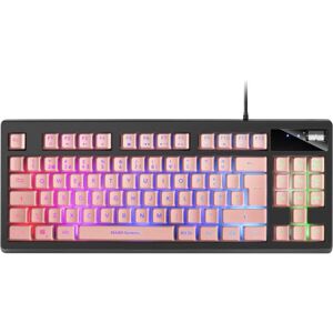 Mars Gaming MKAXPPT Keyboard - RGB, Compact, USB, Black, Pink - Gaming Keyboard Mars Gaming MKAXPPT Keyboard - RGB, Compact, USB, Black, Pink - Gaming Keyboard